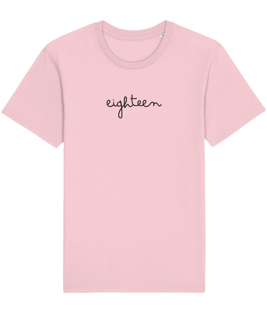 Handgeschreven pastel T-shirt