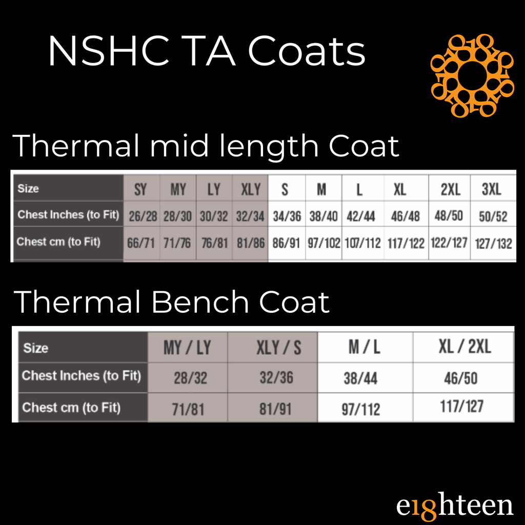 NSHC TA Branded Unisex YOUTH Showerproof Bench Coat