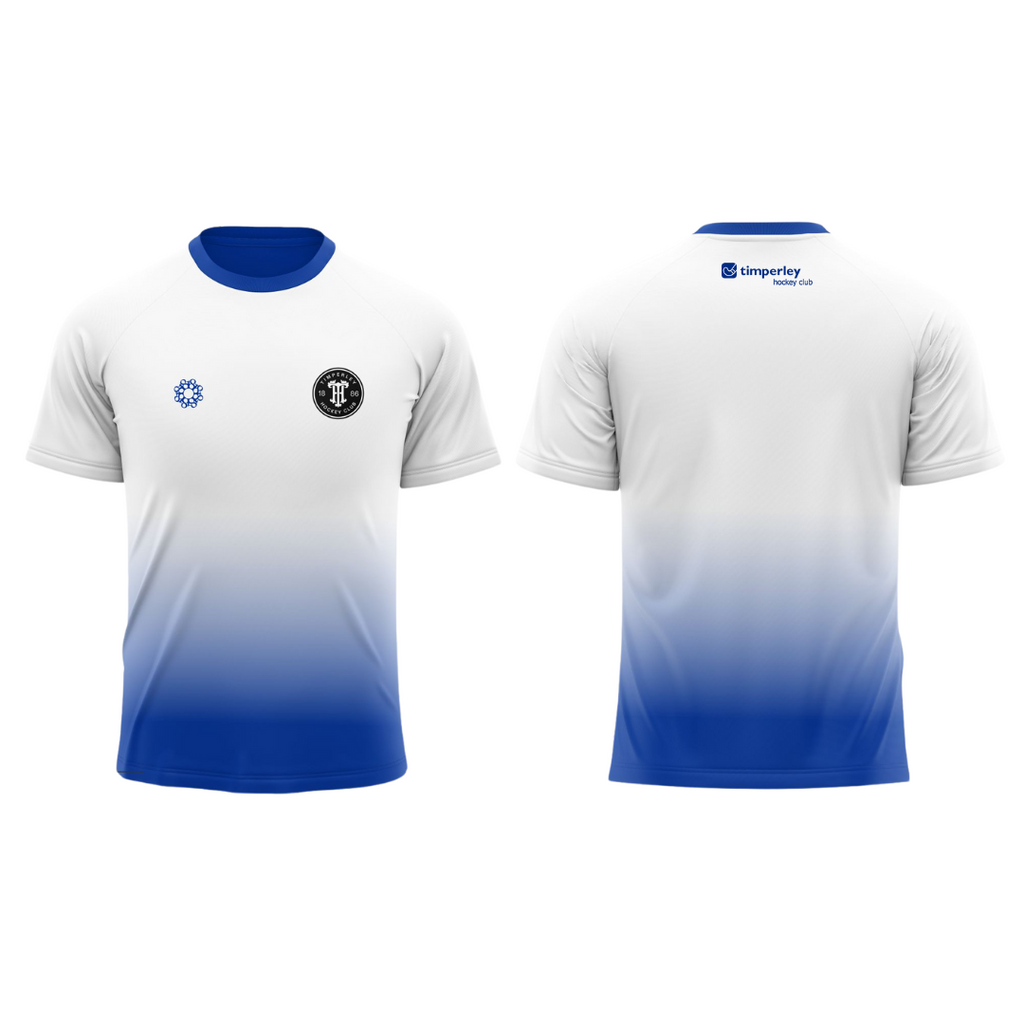Timperley Men's Fit Training Shirt White and Blue