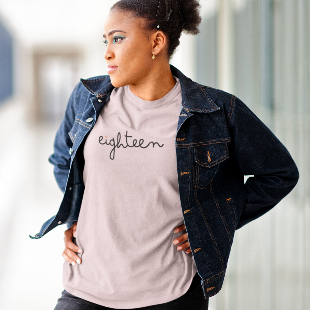 Handgeschreven pastel T-shirt