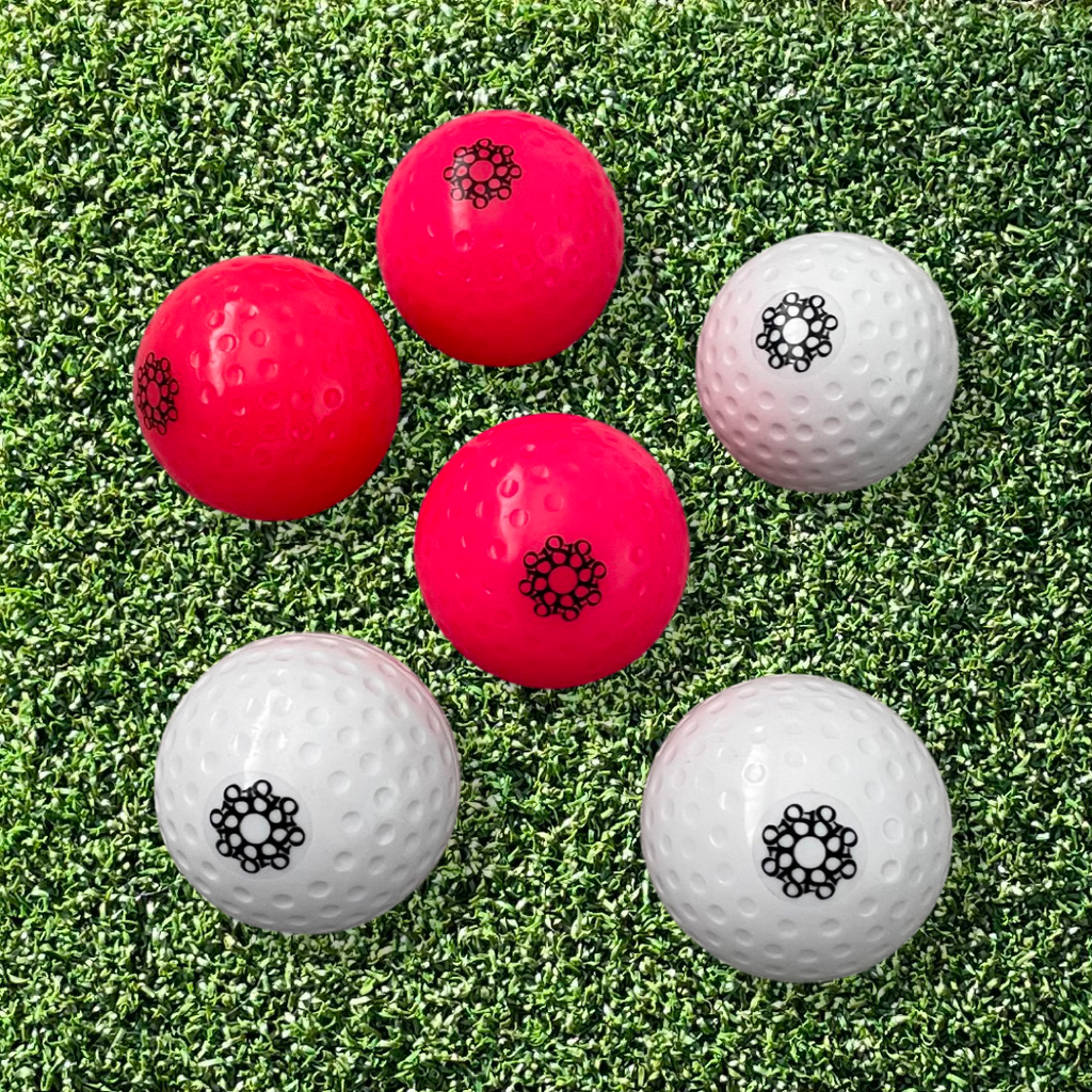 Eighteen branded match quality hockey balls